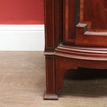 Load image into Gallery viewer, x SOLD Antique English Mahogany Cabinet with Inlaid Floral Detail and Backboard. B12629