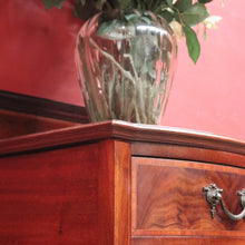 Load image into Gallery viewer, x SOLD Antique English Mahogany Cabinet with Inlaid Floral Detail and Backboard. B12629