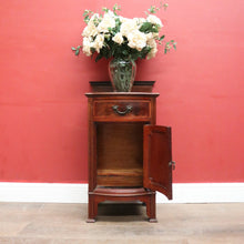 Load image into Gallery viewer, x SOLD Antique English Mahogany Cabinet with Inlaid Floral Detail and Backboard. B12629