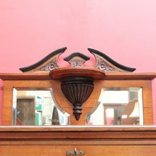 Load image into Gallery viewer, Antique English mahogany Canterbury music cabinet with pull out drawers. B13028