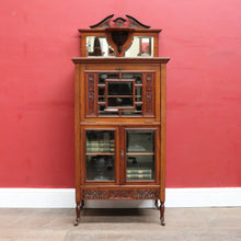 Load image into Gallery viewer, Antique English mahogany Canterbury music cabinet with pull out drawers. B13028