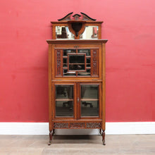 Load image into Gallery viewer, Antique English mahogany Canterbury music cabinet with pull out drawers. B13028