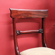 Load image into Gallery viewer, Pair of English Mahogany Chairs – Green-Gold Upholstery, Elegant Carving. B12625