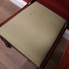 Load image into Gallery viewer, Pair of English Mahogany Chairs – Green-Gold Upholstery, Elegant Carving. B12625