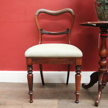 Load image into Gallery viewer, x SOLD Pair of Antique English Rosewood Chairs with Mint Green Upholstery. B12630