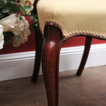 Load image into Gallery viewer, Antique English Mahogany Chair with Butter-Yellow Upholstery. B12626