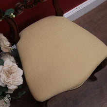 Load image into Gallery viewer, Antique English Mahogany Chair with Butter-Yellow Upholstery. B12626