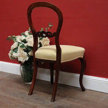 Load image into Gallery viewer, Antique English Mahogany Chair with Butter-Yellow Upholstery. B12626
