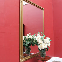 Load image into Gallery viewer, Victorian Style Giltwood Mirror with Bevelled Glass and Decorative Corner Carvings. B13040