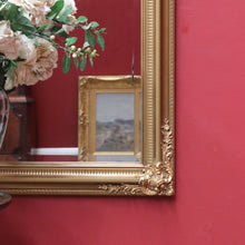 Load image into Gallery viewer, Victorian Style Giltwood Mirror with Bevelled Glass and Decorative Corner Carvings. B13040