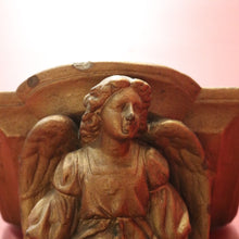 Load image into Gallery viewer, Antique Gilt Plaster Wall Shelf with Angel Holding Ribbon – Ready to Hang. B12401