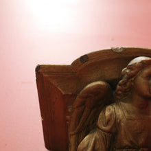 Load image into Gallery viewer, Antique Gilt Plaster Wall Shelf with Angel Holding Ribbon – Ready to Hang. B12401