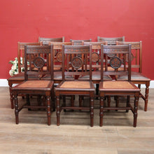 Load image into Gallery viewer, x SOLD Antique Australian Cedar Dining Chairs or Kitchen Chairs including carvers. B12225