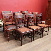 Load image into Gallery viewer, x SOLD Antique Australian Cedar Dining Chairs or Kitchen Chairs including carvers. B12225