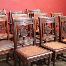 Load image into Gallery viewer, x SOLD Antique Australian Cedar Dining Chairs or Kitchen Chairs including carvers. B12225