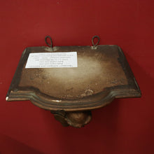 Load image into Gallery viewer, Antique Gilt Plaster Wall Shelf with Angel Holding Ribbon – Ready to Hang. B12401