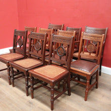Load image into Gallery viewer, x SOLD Antique Australian Cedar Dining Chairs or Kitchen Chairs including carvers. B12225