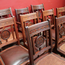 Load image into Gallery viewer, x SOLD Antique Australian Cedar Dining Chairs or Kitchen Chairs including carvers. B12225