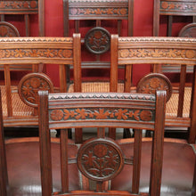 Load image into Gallery viewer, x SOLD Antique Australian Cedar Dining Chairs or Kitchen Chairs including carvers. B12225