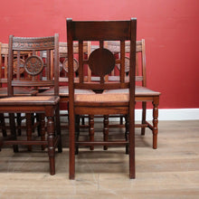 Load image into Gallery viewer, x SOLD Antique Australian Cedar Dining Chairs or Kitchen Chairs including carvers. B12225