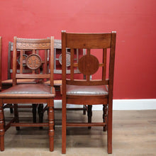 Load image into Gallery viewer, x SOLD Antique Australian Cedar Dining Chairs or Kitchen Chairs including carvers. B12225