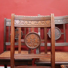 Load image into Gallery viewer, x SOLD Antique Australian Cedar Dining Chairs or Kitchen Chairs including carvers. B12225