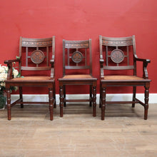 Load image into Gallery viewer, x SOLD Antique Australian Cedar Dining Chairs or Kitchen Chairs including carvers. B12225