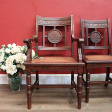 Load image into Gallery viewer, x SOLD Antique Australian Cedar Dining Chairs or Kitchen Chairs including carvers. B12225
