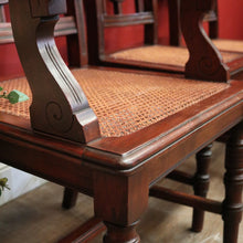 Load image into Gallery viewer, x SOLD Antique Australian Cedar Dining Chairs or Kitchen Chairs including carvers. B12225