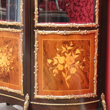 Load image into Gallery viewer, Antique French Vernis Martin Display Cabinet with Curved Glass and Ormolu Mounts. B13037
