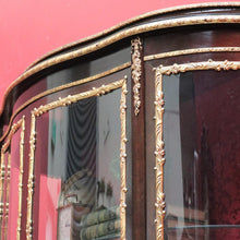 Load image into Gallery viewer, Antique French Vernis Martin Display Cabinet with Curved Glass and Ormolu Mounts. B13037