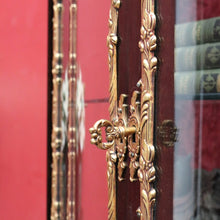 Load image into Gallery viewer, Antique French Vernis Martin Display Cabinet with Curved Glass and Ormolu Mounts. B13037