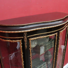 Load image into Gallery viewer, Antique French Vernis Martin Display Cabinet with Curved Glass and Ormolu Mounts. B13037