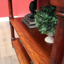 Load image into Gallery viewer, Antique Australian Cedar Three Tier Dumb Waiter or Server. Use as TV Stand. B12223