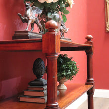 Load image into Gallery viewer, Antique Australian Cedar Three Tier Dumb Waiter or Server. Use as TV Stand. B12223