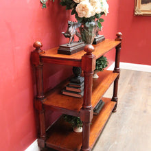 Load image into Gallery viewer, Antique Australian Cedar Three Tier Dumb Waiter or Server. Use as TV Stand. B12223