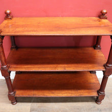 Load image into Gallery viewer, Antique Australian Cedar Three Tier Dumb Waiter or Server. Use as TV Stand. B12223
