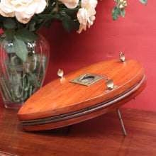 Load image into Gallery viewer, Antique English mahogany tennis racquet/racket cover with brass campaign fittings. B12600