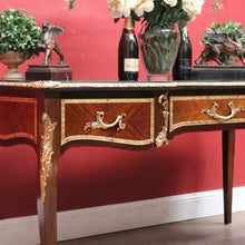 Load image into Gallery viewer, Louis XV Style French Bureau Plat Writing Desk with Ormolu Mounts and Glass Top. B13038