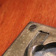 Load image into Gallery viewer, Antique English mahogany tennis racquet/racket cover with brass campaign fittings. B12600