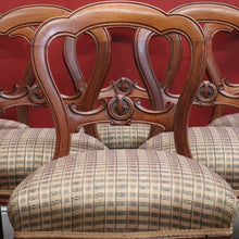 Load image into Gallery viewer, x SOLD Set of 6 Antique English Mahogany Dining or Kitchen Chairs - Balloon Backs. B12221