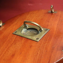 Load image into Gallery viewer, Antique English mahogany tennis racquet/racket cover with brass campaign fittings. B12600