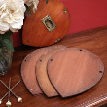 Load image into Gallery viewer, Antique English mahogany tennis racquet/racket cover with brass campaign fittings. B12600