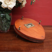 Load image into Gallery viewer, Antique English mahogany tennis racquet/racket cover with brass campaign fittings. B12600