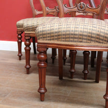 Load image into Gallery viewer, x SOLD Set of 6 Antique English Mahogany Dining or Kitchen Chairs - Balloon Backs. B12221