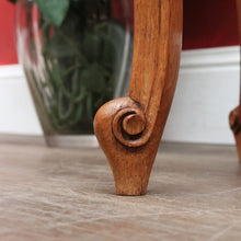Load image into Gallery viewer, Vintage French Oak Dressing Table Stool with Cabriole Legs and Upholstered Seat. B12813