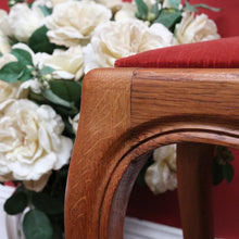 Load image into Gallery viewer, Vintage French Oak Dressing Table Stool with Cabriole Legs and Upholstered Seat. B12813