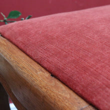 Load image into Gallery viewer, Vintage French Oak Dressing Table Stool with Cabriole Legs and Upholstered Seat. B12813