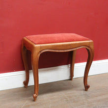 Load image into Gallery viewer, Vintage French Oak Dressing Table Stool with Cabriole Legs and Upholstered Seat. B12813