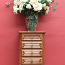 Load image into Gallery viewer, Vintage French Oak Lingerie Chest with Five Drawers and French Scroll Feet. B12794